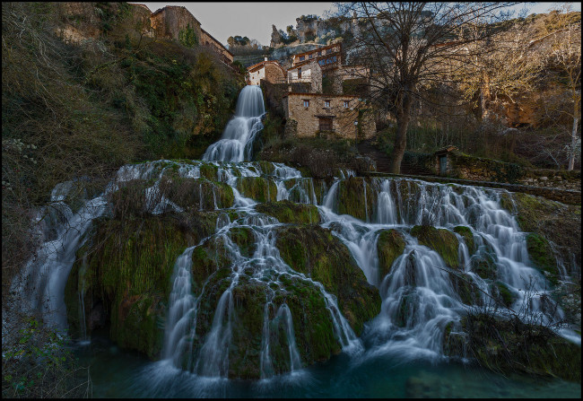 Обои картинки фото природа, водопады, река, лес, водопад