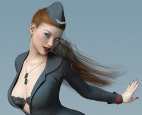 Картинка 3д+графика люди+ people фон взгляд девушка