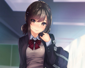 Картинка аниме unknown +другое взгляд фон девушка