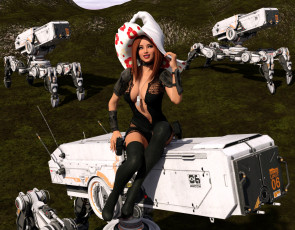 Картинка 3д+графика фантазия+ fantasy девушка взгляд фон