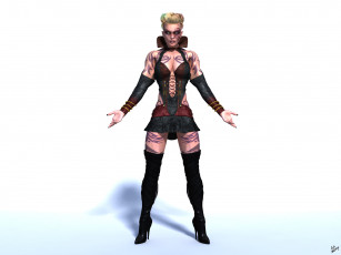 Картинка 3д+графика люди+ people девушка взгляд фон тату