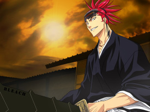 Картинка аниме bleach abarai renji shinigami воин меч