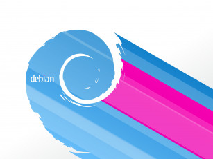 Картинка компьютеры debian фон логотип