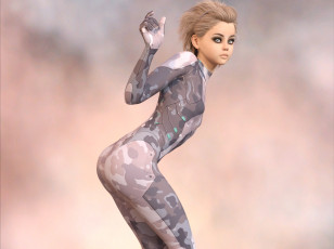 Картинка 3д+графика люди+ people девушка взгляд фон