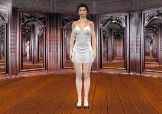 Картинка 3д+графика люди+ people девушка взгляд фон