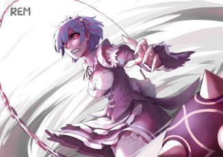 Картинка аниме re +zero+kara+hajimeru+isekai+seikatsu девушка взгляд фон