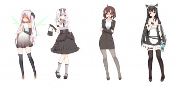 Картинка аниме unknown +другое девушки взгляд фон