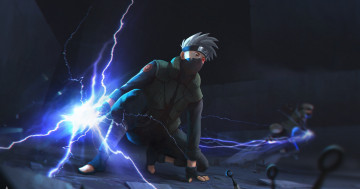 Картинка аниме naruto sharingan raikiri art hatake kakashi by artofjosevega