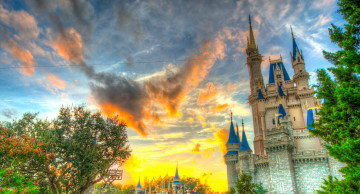 Картинка города диснейленд сказка замок