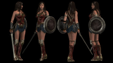 Картинка 3д+графика амазонки+ amazon оружие фон взгляд девушки