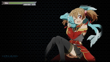 Картинка аниме sword+art+online девушка взгляд фон