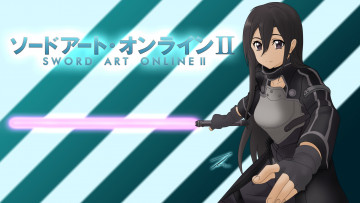 Картинка аниме sword+art+online девушка взгляд фон