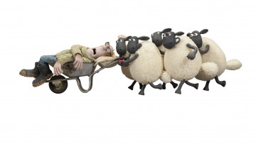 обоя мультфильмы, shaun the sheep movie, персонажи
