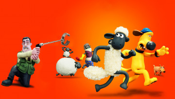 обоя мультфильмы, shaun the sheep movie, персонажи