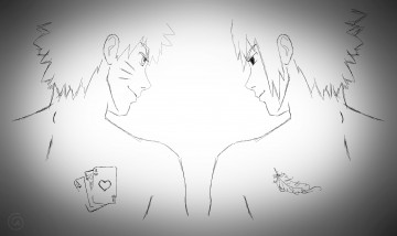 Картинка разное арты карты наруто перо рисунок спины саске