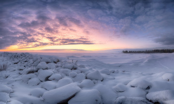 Картинка природа зима снег облака