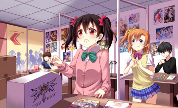 Картинка аниме unknown +другое фон взгляд девушки