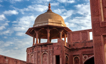Картинка агра +индия города -+исторические +архитектурные+памятники башня дворец облака небо
