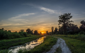 Картинка природа дороги рассвет