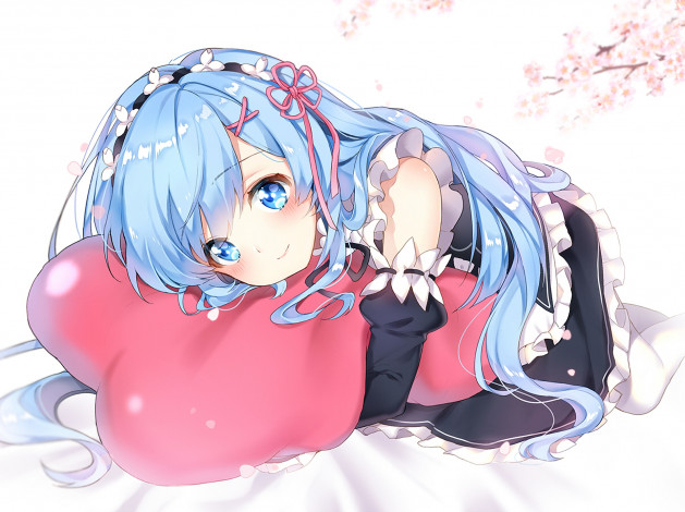 Обои картинки фото аниме, re,  zero kara hajimeru isekai seikatsu, девушка, взгляд, фон