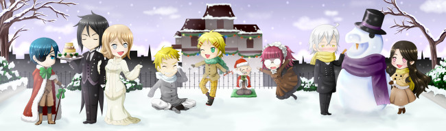 Обои картинки фото аниме, kuroshitsuji, дети