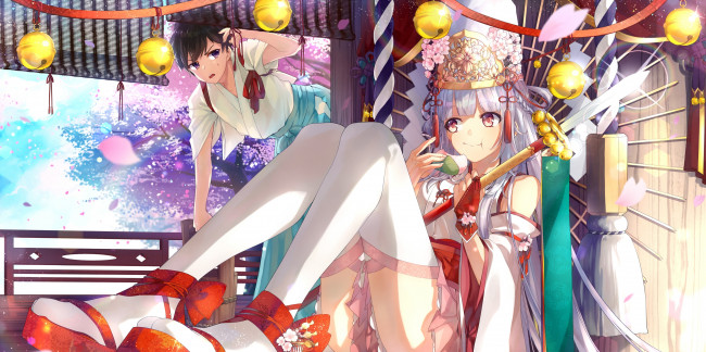 Обои картинки фото аниме, unknown,  другое, девушка, взгляд, фон