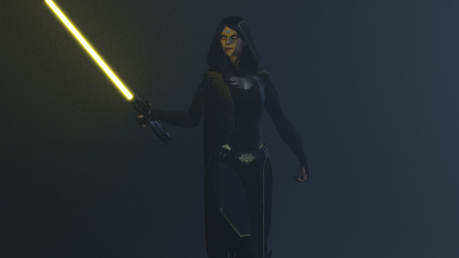 Обои картинки фото 3д графика, фантазия , fantasy, девушка, взгляд, фон, оружие