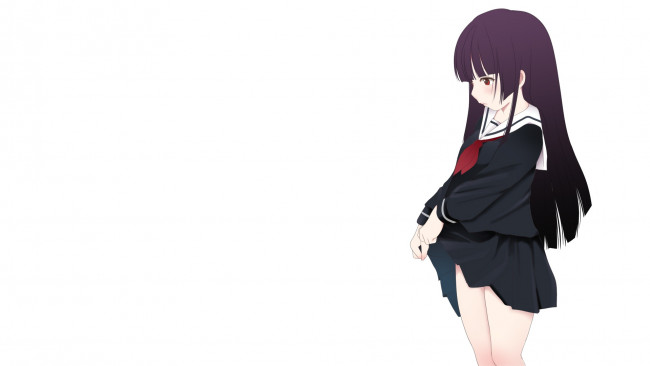 Обои картинки фото jigoku shoujo, аниме, фон, взгляд, девушка