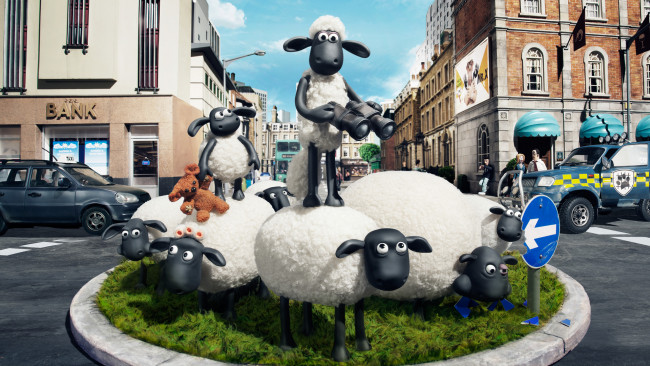 Обои картинки фото мультфильмы, shaun the sheep movie, персонажи