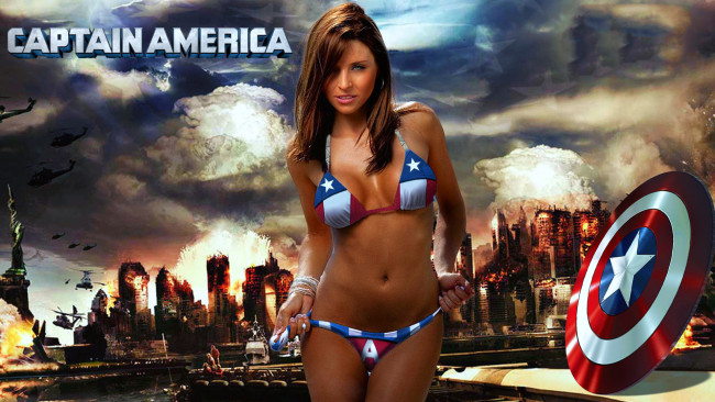 Обои картинки фото разное, cosplay , косплей, взгляд, фон, девушка, купальник