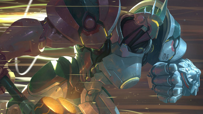 Обои картинки фото видео игры, overwatch, робот