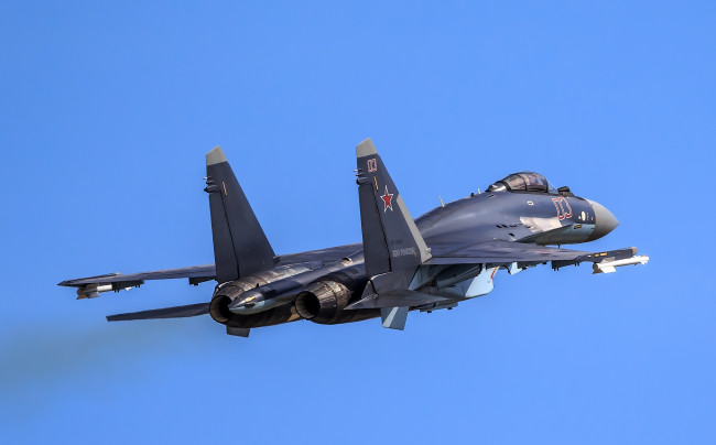 Обои картинки фото su-35, авиация, боевые самолёты, истребитель