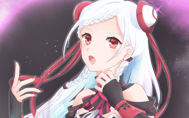 Обои картинки фото аниме, sword art online, девушка, взгляд, фон