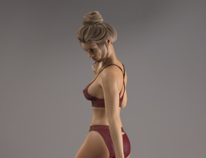 Картинка 3д+графика люди+ people фон девушка взгляд