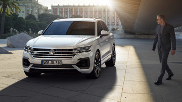 Картинка 2018+volkswagen+touareg+v6+tdi+r+line автомобили volkswagen белый кроссовер v6 touareg 2018 город tdi r-line фольцваген