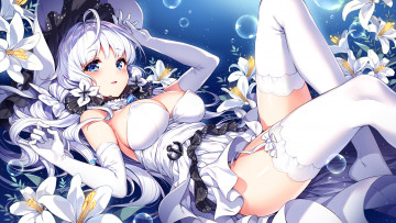 Картинка аниме azur+lane фон взгляд девушка