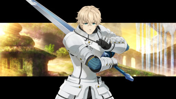 Картинка аниме fate stay+night девушка взгляд фон