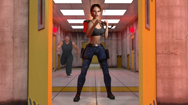 Обои картинки фото 3д графика, фантазия , fantasy, взгляд, девушка, фон