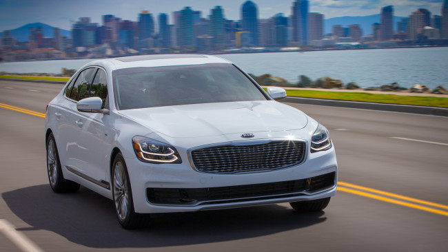 Обои картинки фото kia k900 2019, автомобили, kia, k900, белый, 2019
