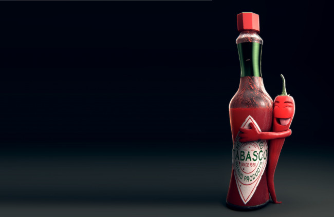 Обои картинки фото 3д графика, юмор , humor, перец, кетчуп