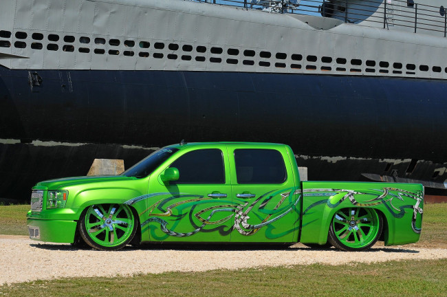 Обои картинки фото 2008-gmc-sierra-1500, автомобили, custom pick-up, gmc