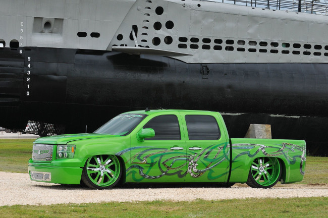 Обои картинки фото 2008-gmc-sierra-1500, автомобили, custom pick-up, gmc