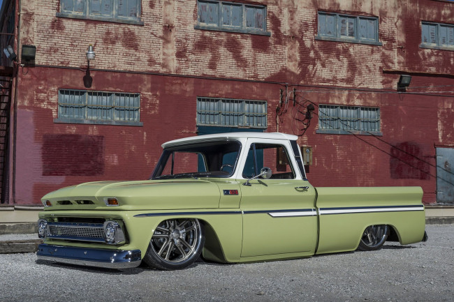 Обои картинки фото 1965-chevrolet-c10, автомобили, custom pick-up, chevrolet
