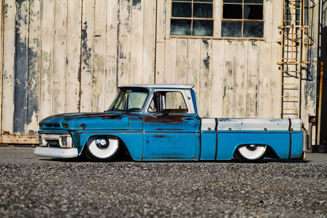 Обои картинки фото 1965-gmc-custom, автомобили, custom pick-up, gmc