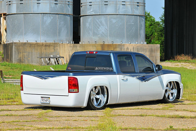 Обои картинки фото 2009-gmc-sierra, автомобили, custom pick-up, gmc