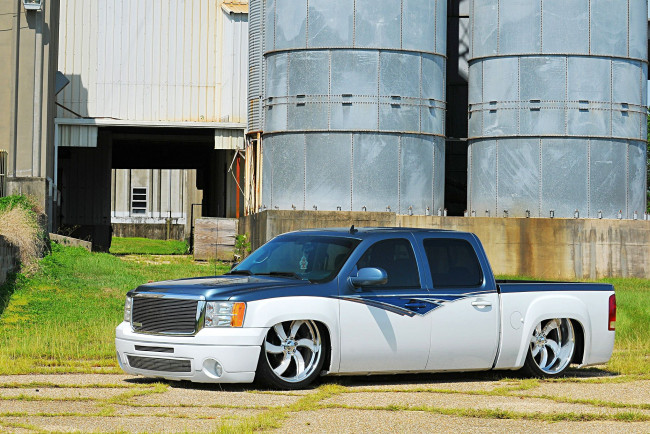 Обои картинки фото 2009-gmc-sierra, автомобили, custom pick-up, gmc