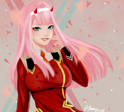 Картинка аниме darling+in+the+frankxx девушка