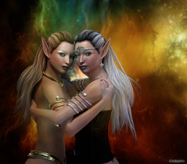 Картинка 3д+графика эльфы+ elves фон взгляд эльфийки