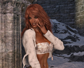 обоя 3д графика, люди , people, фон, взгляд, девушка