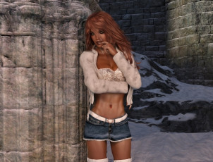 Картинка 3д+графика люди+ people фон взгляд девушка